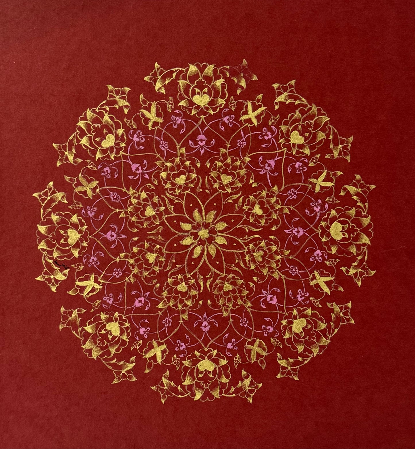 Pink Florets Halkar Flower Painting